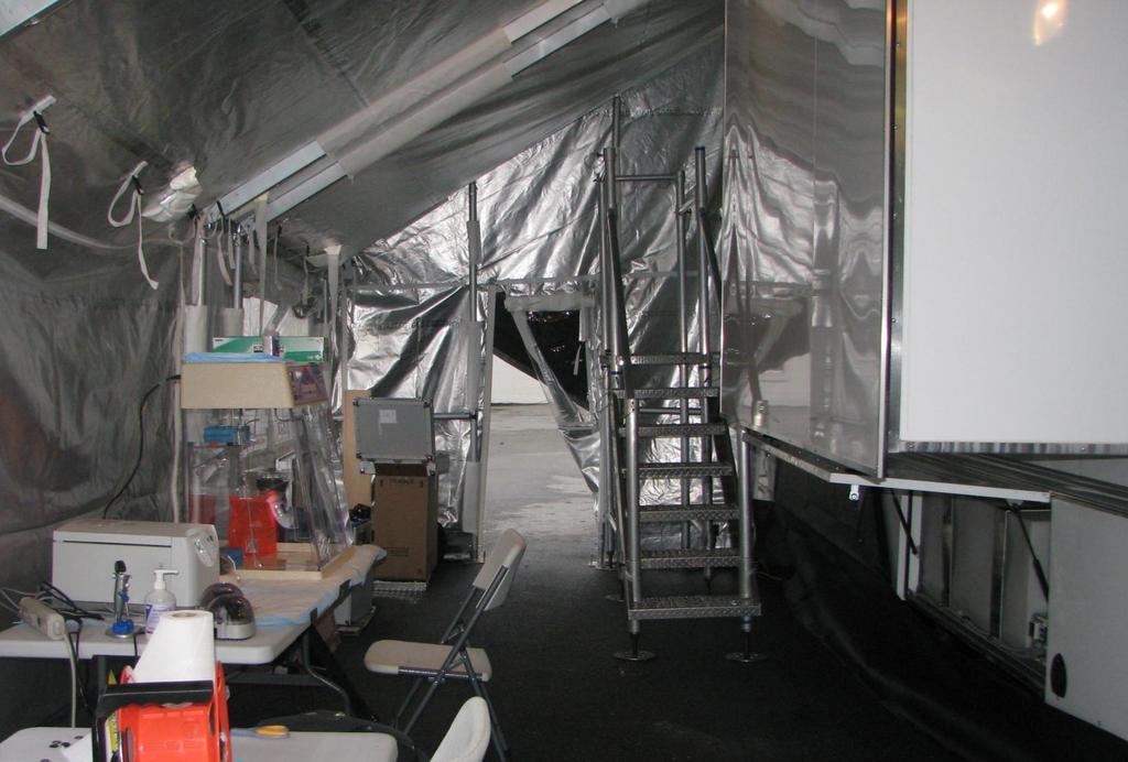 Initial Design Features - General Tent allows for: staging, sample receiving,
