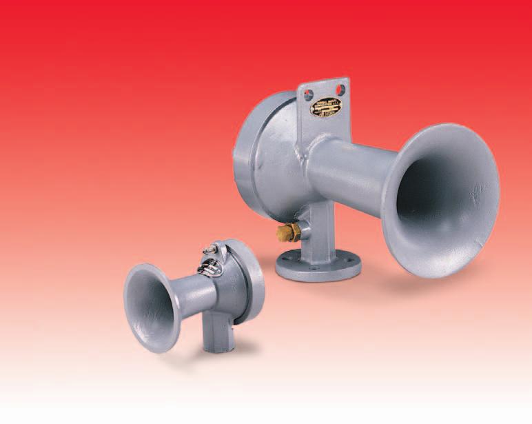 FEDERAL SIGNAL CORPORATION Air Horns Models 3H and 6H DESIGNED FOR USE IN HAZARDOUS LOCATIONS Available in 120VAC Wide variety of tones and sizes For indoor/outdoor use Type 4X enclosure Federal