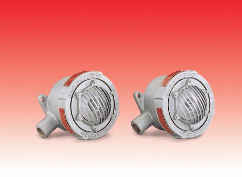 FEDERAL SIGNAL CORPORATION Explosion-Proof Vibrating Horns Models 31X and 41X DESIGNED FOR USE IN EXPLOSION-PROOF ATMOSPHERES Corrosion-resistant cast aluminum housings Produces 100dBa @ 10' (110dBa