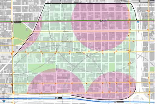 Loop Design Guidelines Chicago Streets For Cycling 2020 Plan Map Key Study Area Boundary CTA Green Line Spoke