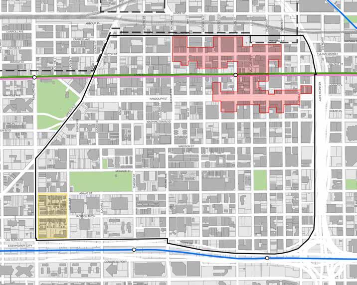 West Loop Design Guidelines Study Area Map Key Study Area Boundary CTA Blue Line CTA Green Line CTA Pink Line Transit Station