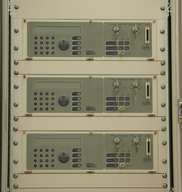 Rack-mount Monitoring Systems 19 rack mount EuroNIM standard Complete dose rate or particulate monitoring solution Network using RS-485 or