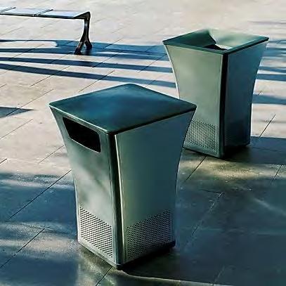 seating comfort to pedestrians. b. Trash Receptacles i.