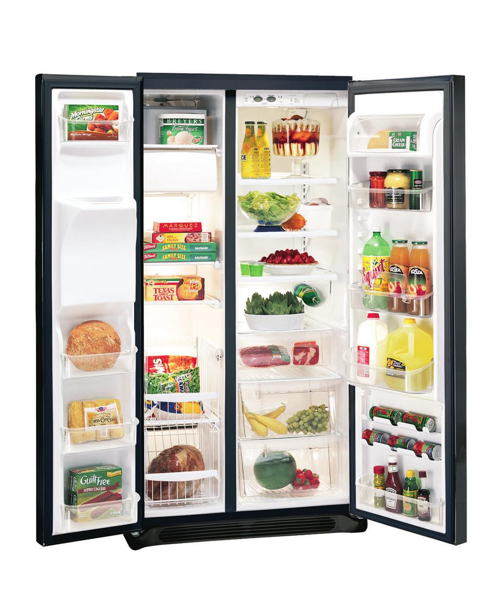 AdvanceTech 60cm Counter Depth Side-by-Side Refrigerators MRVC25V9D(S) (220-240V, 50/60Hz 60cm Counter Depth Easy-Clean Stainless Steel Doors with Black Cabinet Easy-to-Use Electronic Temperature
