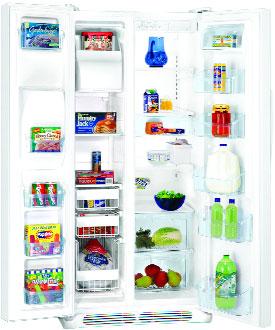 AdvanceTech Side-by-Side Refrigerators WRSZ28V8C(W) QuikTouch Electronic Ice and Water Dispenser Crystal Clear Water Filter (Up-front Filter) Quik Ice and Quik Freeze Dispenser Lock Out Switch