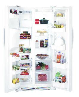 AdvanceTech Side-by-Side Refrigerators WRSR25V5C(W) QuikTouch Electronic Ice and Water Dispenser Crystal Clear Water Filter 3 SpillProof Glass Shelves 2 Clear Adjustable Quik
