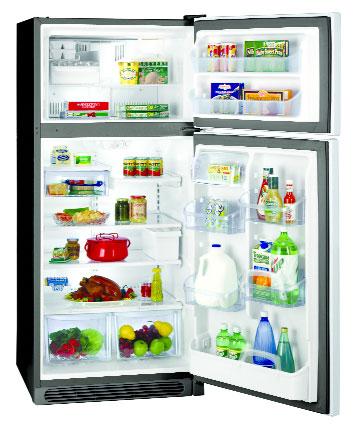 AdvanceTech Top-Mount Refrigerators WRTT23V9C(S) Stainless Steel with Black Cabinet A Energy Rating 2 Full-Width SpillProof Glass Shelves 2 Half-Width Cantilever SpillProof Glass Shelves 4 Adjustable