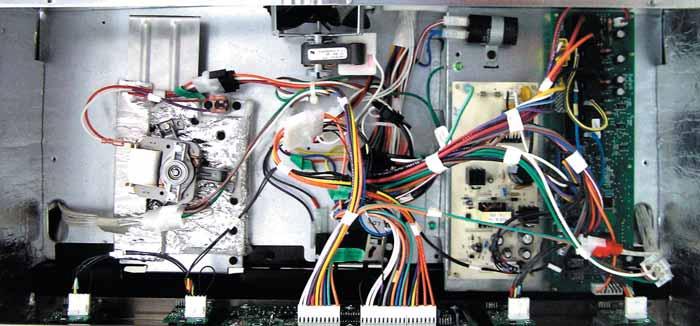 Cooling Fan Thermal Line Break Thermal Cutout (TCO) Capacitor Left Side Oven Lights Wire Harness FAD Relay
