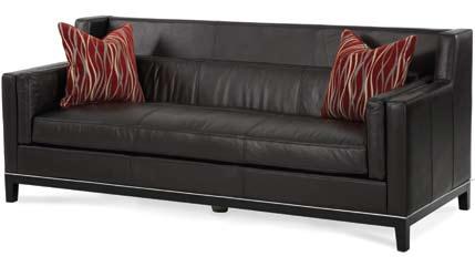 LEATHER LOVESEAT Black with red pillows (Group 1 Opt 1) 06925-BLKRD-88: 100% 