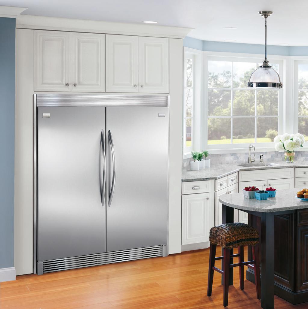 Versatile Design allows you to install your new single-door Built-In Refrigerator and single-door Built-In Freezer