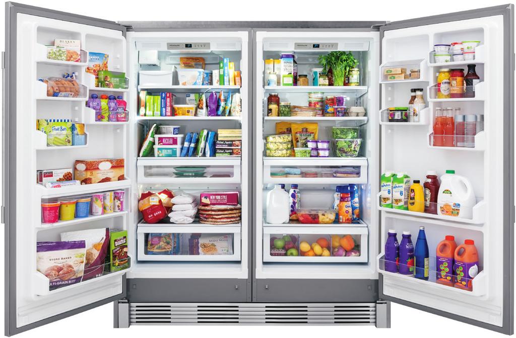 8 Cu. Ft. Combined Capacity Built-In Refrigerator & Freezer FPRU19F8RF & FPFU19F8RF Shown with Double Trim Kit - 75" Collar 8 Cu. Ft. Combined Capacity Built-In Refrigerator & Freezer FGRU19F6QF & FGFU19F6QF Shown with Double Trim Kit - 75" Collar Forget about fingerprints.