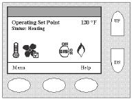 LIGHTING AND OPERATION LABELS Operating Set Point: 130 F UP Status: Heating Set the ENABLE/DISABLE switch on the control panel to the DISABLE position.