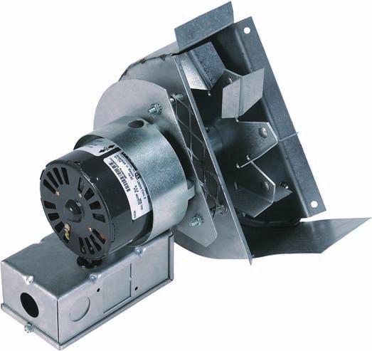 Another alternative is to use a draft inducer, Figure 6-13. Draft inducers are electrically powered fans installed in the flue pipe.