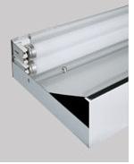 wall light, open reflector and dry wal mounting Continuous run, recessed