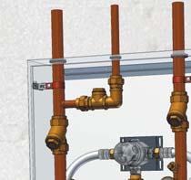 Rheem Guardian employs Rada 320 thermostatic mixing valve technology and is supplied pre-assembled in a neat