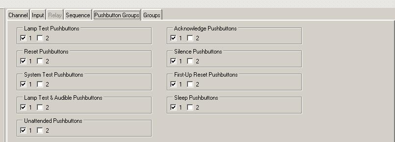 Pushbutton Group Tab Default Settings