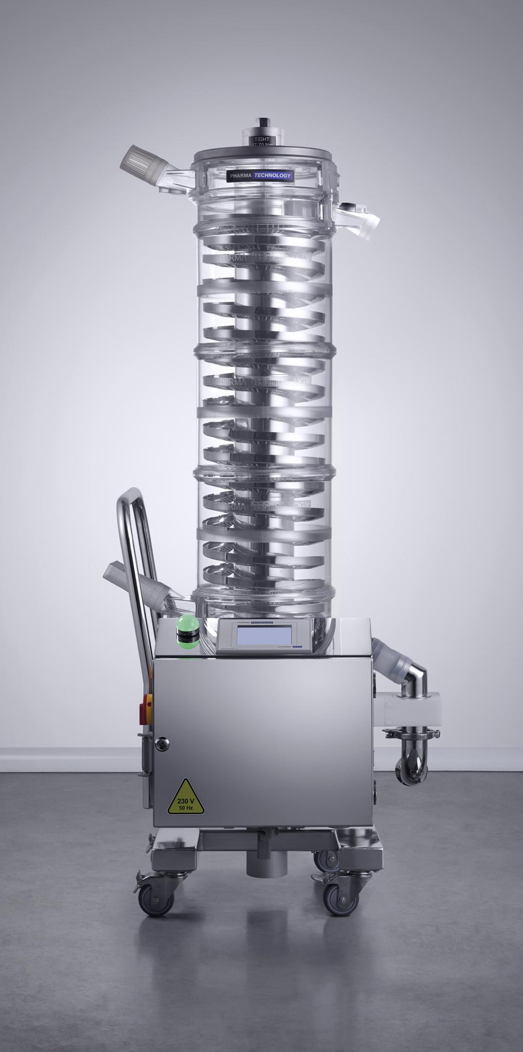 Like the original PharmaFlex range of Dedusters, each of the PF Deduster s spiral segments can be removed individually for easier cleaning and fast changeover.