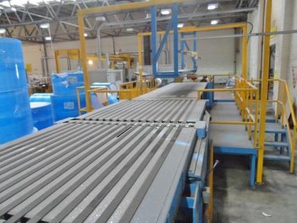ream feed, paper wrap, conveyor to layboy for pallet loading.