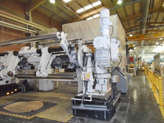 Cast coater Black Clawson manufacture, year 1988, reverse roll coater with airknife