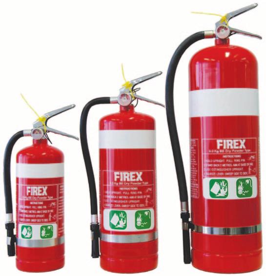 FIREX DRY POWDER FIRE EXTINGUISHERS TYPE B:E Certified & Approved to AS/NZS 1841.