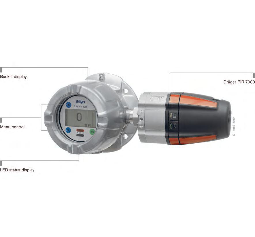 Dräger Polytron 8700 IR Detection of flammable gases and vapors The Dräger Polytron 8700 IR is an advanced explosion proof transmitter for the detection of combustible gases in the lower explosion