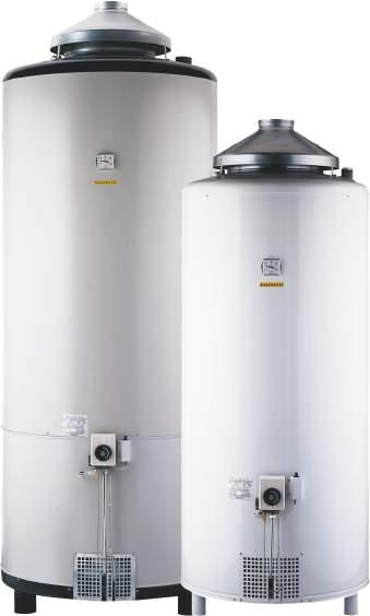 BGM/BA STORAGE MULTIGAS WATER HEATER STAND ON COMMERCIAL DESCRIPTION This multigas water heater (pre-fitted for use with both LPG and methane) is designed to supply large quantities of hot water.