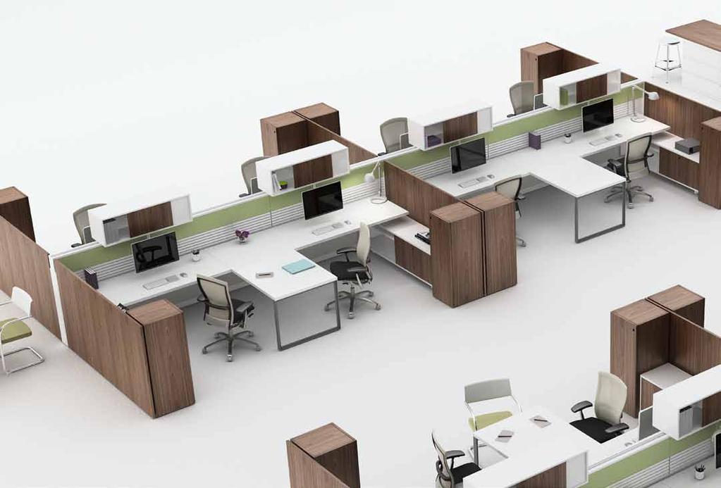 Shared Planning Shared desktops can support two or three people who work together frequently.