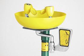 00 Yellow plastic bowl with dual soft flowing eye/face wash spray heads. 30 WALL MOUNTED ROUND EYEWASH BOWLS Meets ANSI/ISEA Z358.1. SE-582 SE-580 $ 278.