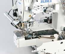 The machine comes provided as standard with a tension roller to smoothly sew elastic bands on different-sized garment