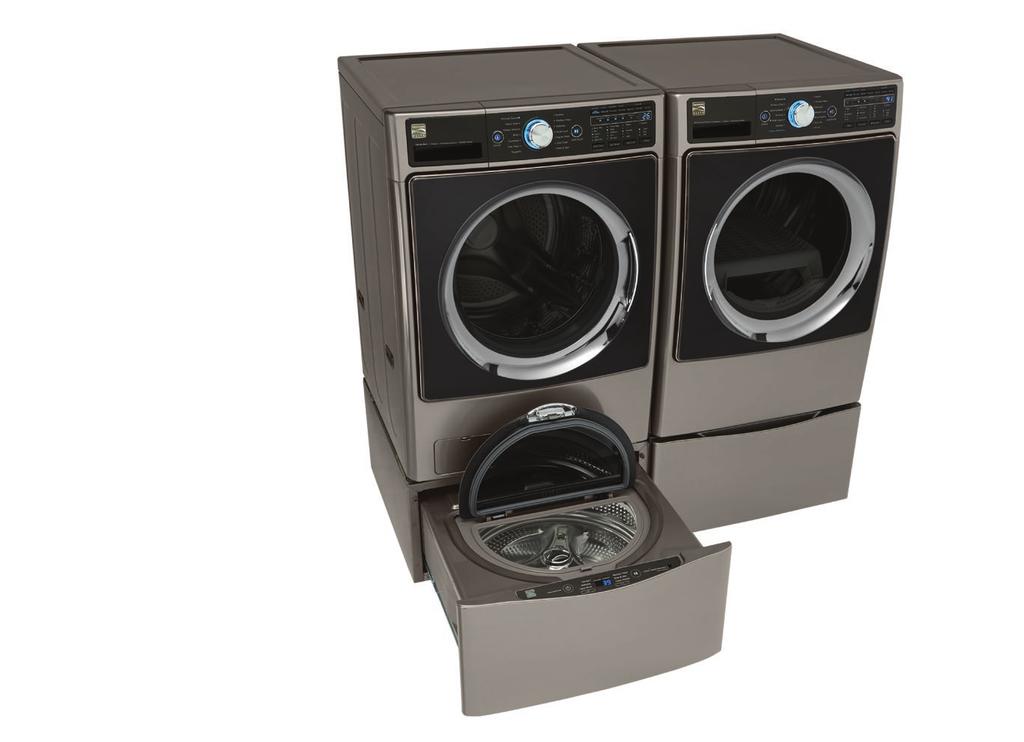 Pedestal Washer Wash two loads of laundry at the same time or separate special-care items from the regular wash to give them the custom care