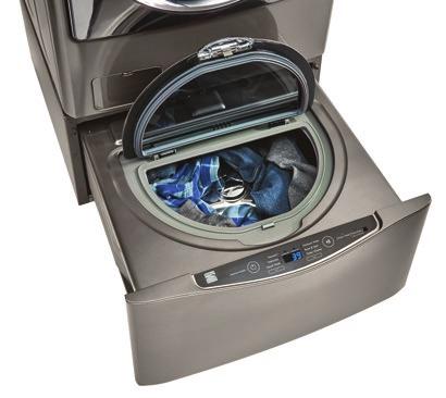 Pedestal Washer SOLVE & CLOSE You can save time by washing two loads at the same time, using two different cycles.