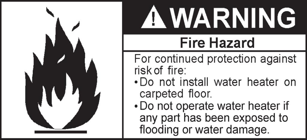 used in the same room or area containing a gas water heater or other open flame or spark producing appliance.
