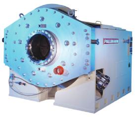 The grinding gap of all Pallmann refiners is adjusted by a precise hydraulic servo system at extremely close tolerances allowing calibrated fiber quality.