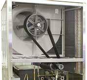 WARNING: Do not attempt to duct exhaust air from a portable chiller using motor driven fans. Exhaust air can only be ducted from a portable chiller using a blower assembly.