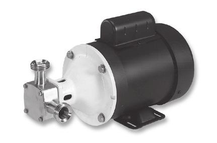 SANITARY FLEXIBLE IMPELLER PUMPS 30550 SERIES PEDESTAL & MOTOR MOUNT PUMPS FEATURES Flow rate: Nominal 10.5 US gallons/min (40 Litres/min) at 1750rpm. Self-priming from dry up to 2.4m (7.8 ft).