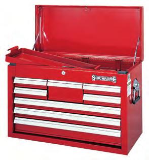 The top tray is ideal for small tools like sockets and screwdrivers and lifts up out of the way for