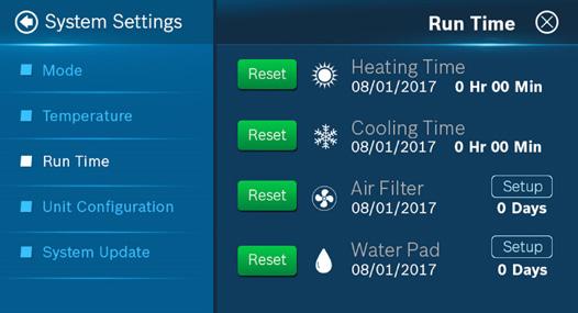 Temperature, Alerts, and Auto-On Alert: Send an alert message or turn on the system automatically when the room temperature is out of the range