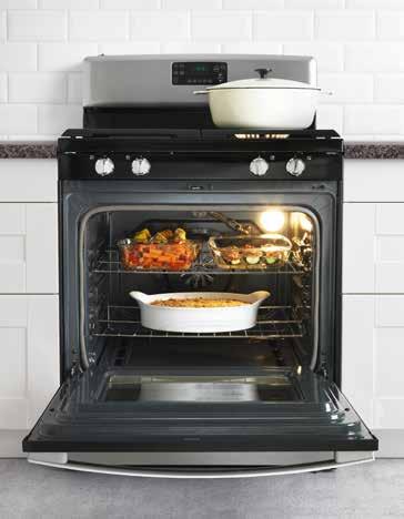 LARGE OVEN Our ranges boast large ovens and multiple levels so you can fit several dishes at