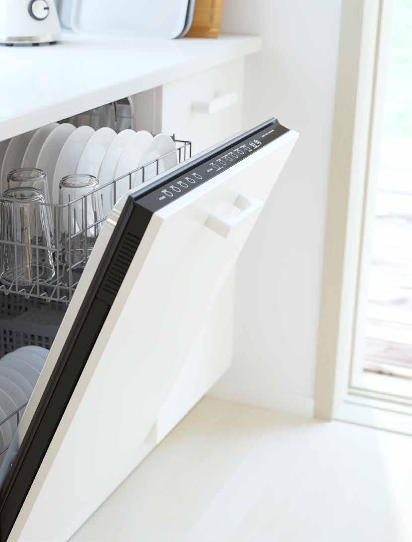 Save water the easy way. You save a lot with a dishwasher. It cuts your water use by hundreds of litres per year compared to washing by hand under running water.