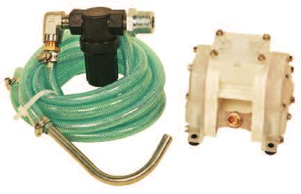 Used to quickly empty low profile oil drain in less than 3 minutes (approximately 10 GPM at 100 PSI). P/N 950004 Evac kit only.