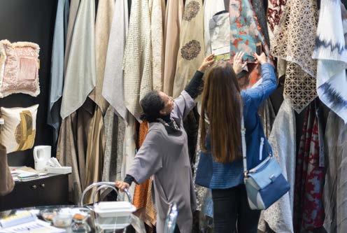The latest collections of home and interior textile were presented by such foreign companies as Brinkhaus (Germany), Irisette