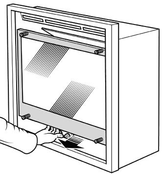Pull the top of the window forward and release to check that it opens slightly and returns confirming the good function of the spring-loaded mechanism. See figure 50