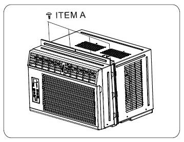 Installation (cont d) Installation (cont d) Remove air conditioning unit and accessories from box. Save box to use for storage of unit during the winter or when not in use for long periods of time. 1.
