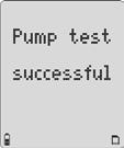 If the pump test is successful, the following screen displays and the self-test continues.