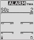 Setting the TWA Alarm Setpoint The current TWA alarm setpoint displays for the selected sensor (if applicable). 8b. Press or to change the value for the TWA alarm setpoint.
