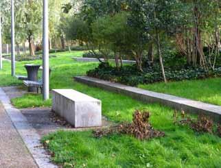 Option C trees grass cycle lane pedestrian path Green corridor and landscape improvements