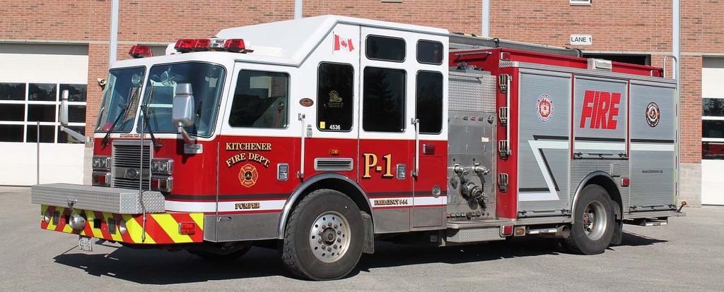 Kitchener has moved several rigs around with P-1, above, getting P-3 s 2008 KME Predator XLFD