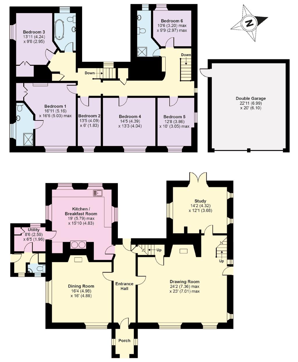 First Floor Approximate Gross Internal Floor Area 3520 sq.ft / 327 sq.m (includes Garage) Reception Bedroom Bathroom Kitchen/Utility Storage Ordnance Survey Crown Copyright 2016. All rights reserved.