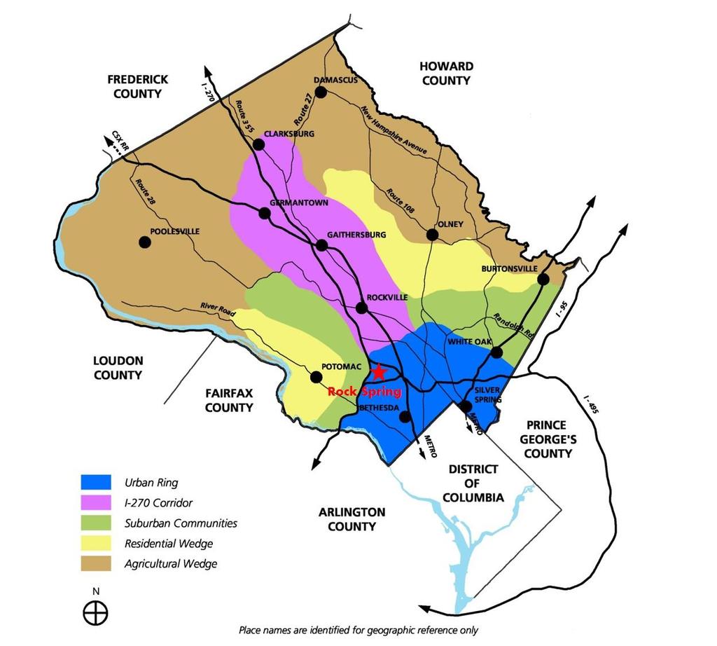 Figure 4 Wedges and Corridors Geographic Components A 2015 Office Market Assessment Report, prepared for the Planning Department by Partners for Economic Solutions (PES), describes the office market