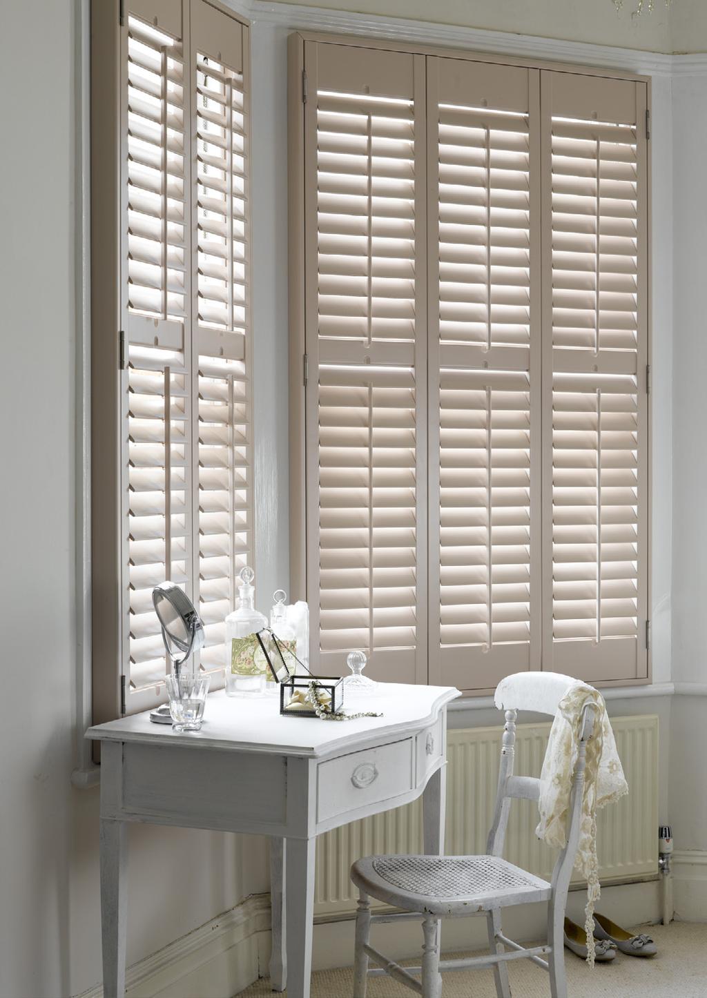 OUR PRODUCTS Our suppliers design and install only the highest quality shutters. Each window in any home is different from the next and all products are tailor made to precisely fit each window.
